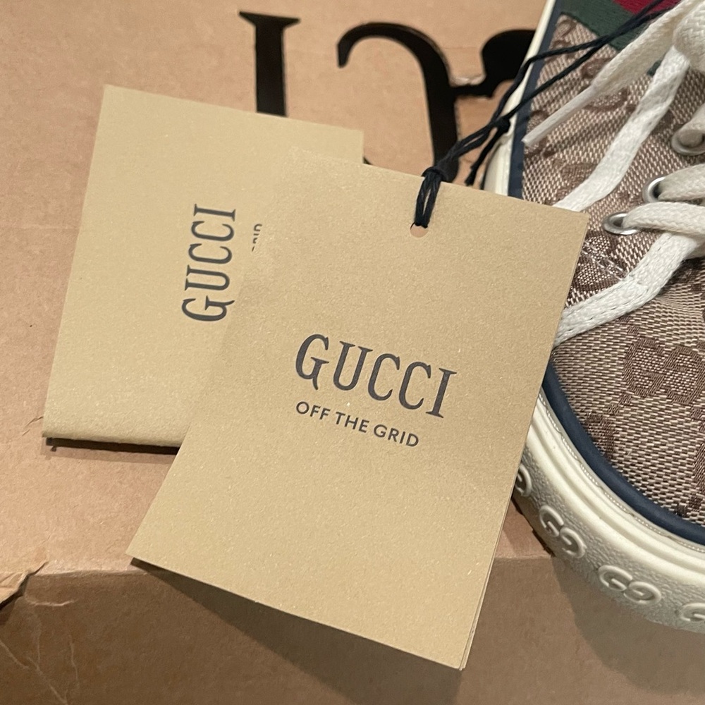 Gucci Brown and Cream Off The Grid Sneakers - Picture 2 of 7